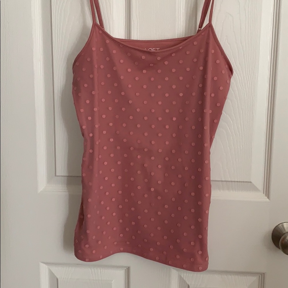 Loft pink polka dot cami